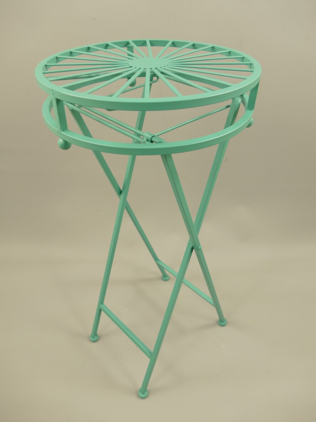 Tisch Eisen Rund rustikal grün H.65cm Tisch Eisen Rund rustikal grün H.65cm
