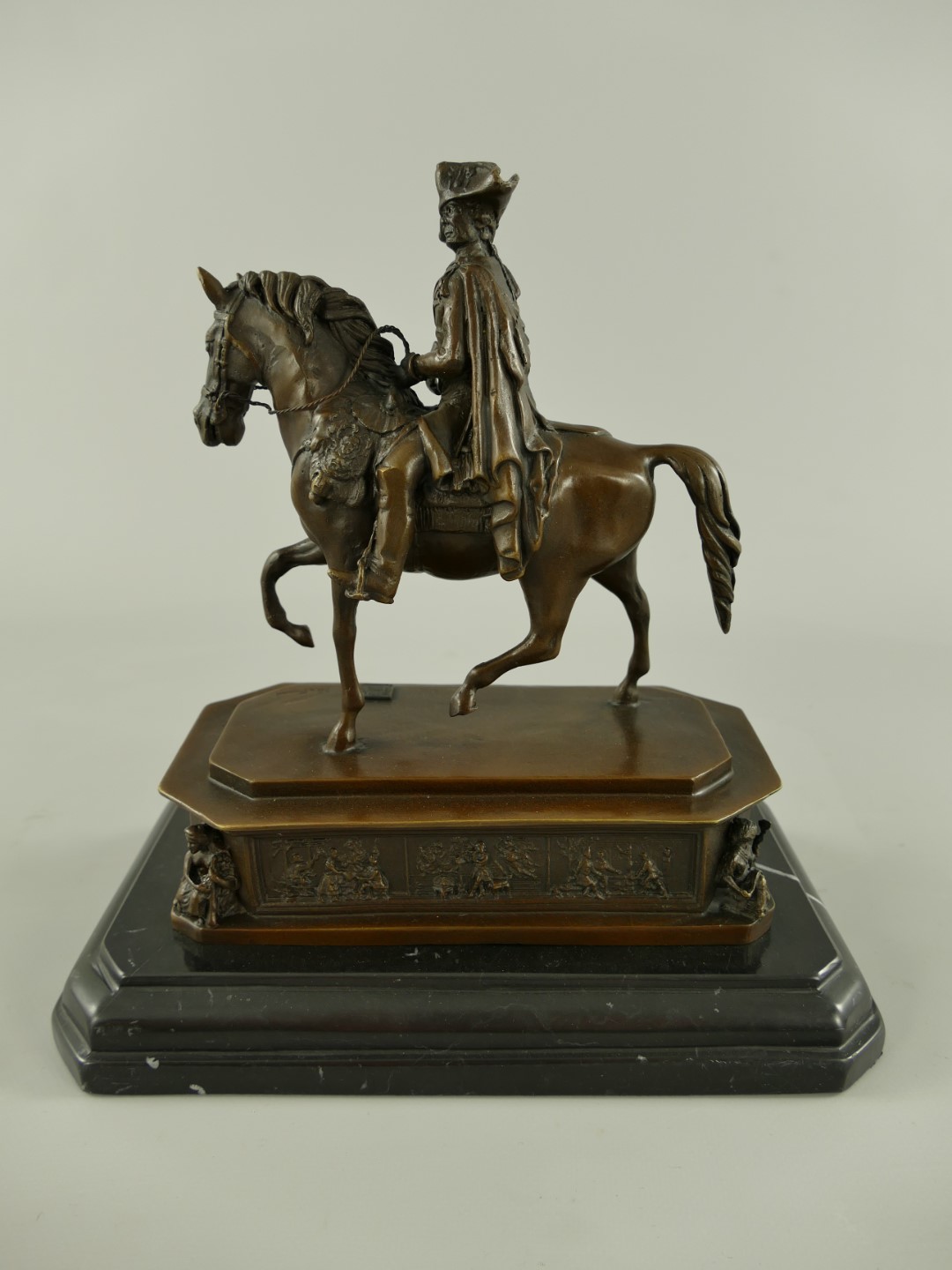 Bronze Figur Friedrich II H.25x25cm