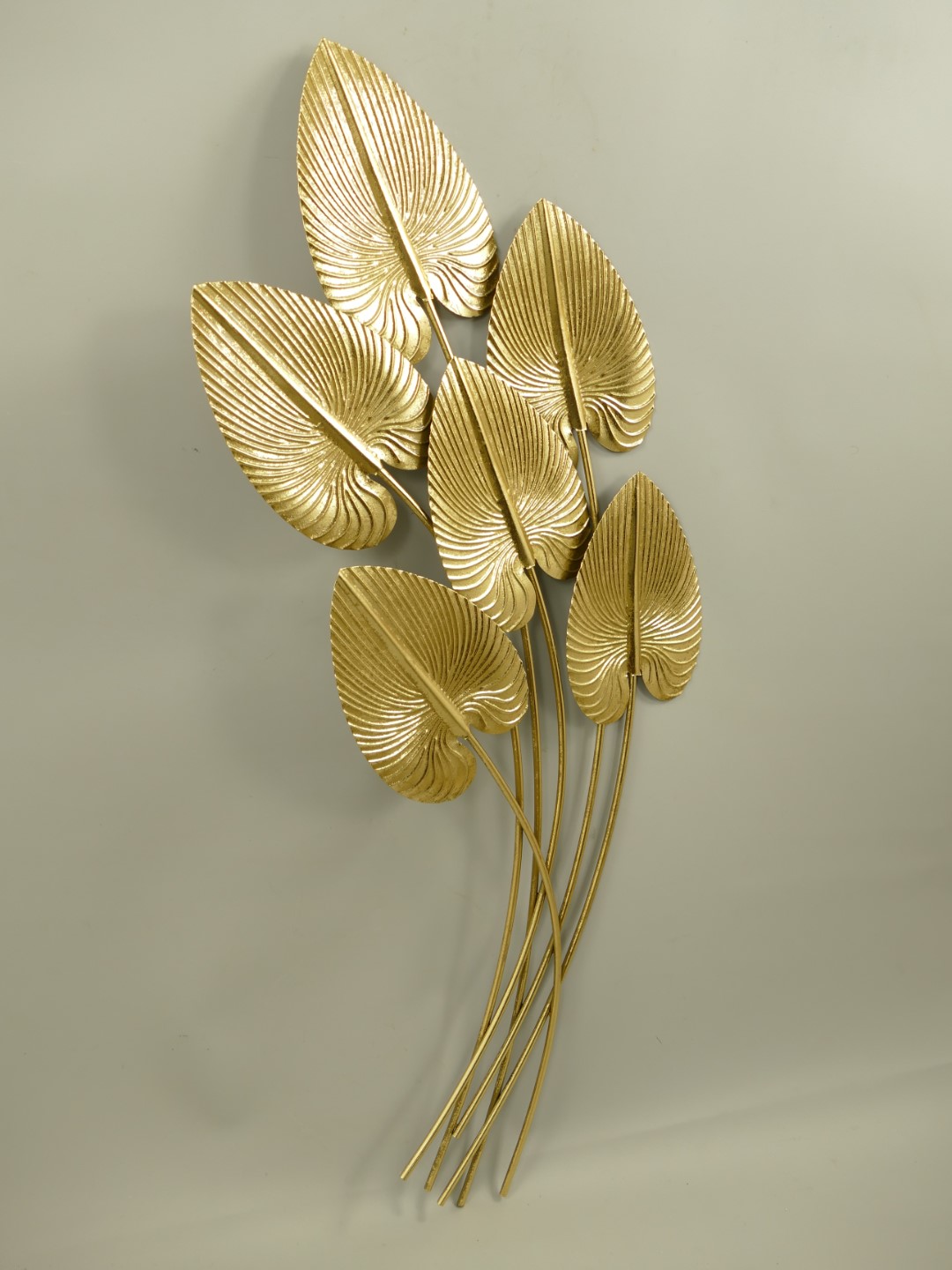 Wandornament Blumen Eisen Gold farbig H.102cm