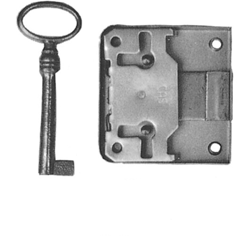 *R Hinterschloß Schlüs;Eisen Bronzefarb. Dorn/60mm
