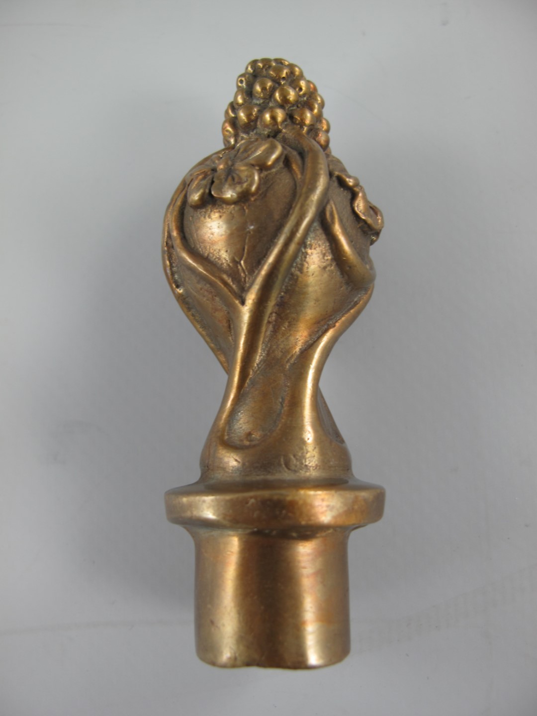 *A? Porzellan/Messing Jugendstil Flasche H.35x16cm