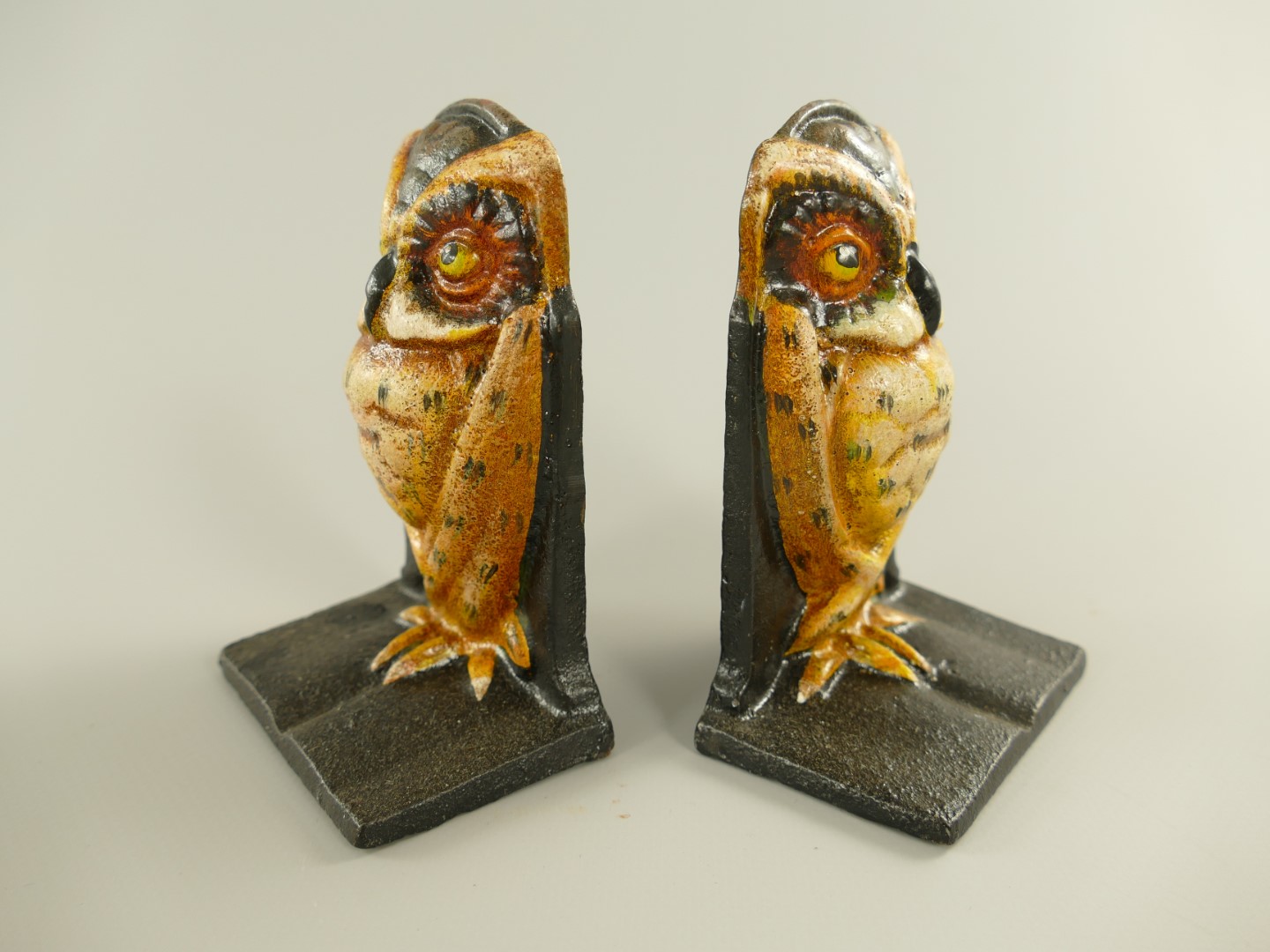 Buchstürzen Eule Antik Eisen Farbe H.11cm Set/2 Buchstürzen Eule Antik Eisen Farbe H.11cm Set/2