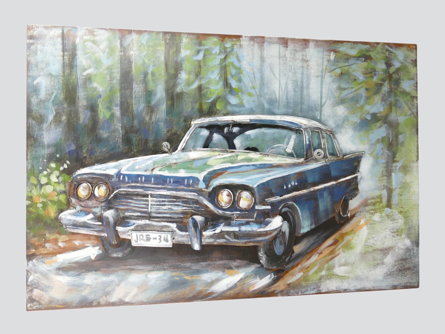 (*) Metallbild (3D) Eisen auto L.120x80cm (*) Metallbild (3D) Eisen auto L.120x80cm