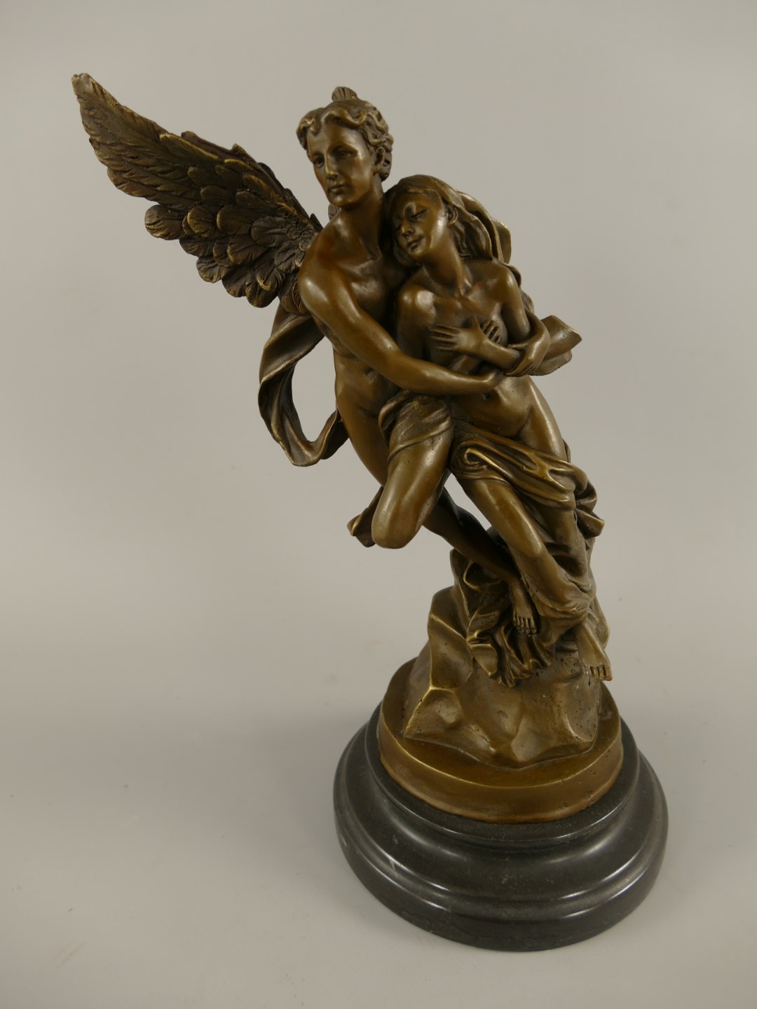 Bronze Figur Amor &amp; Psyche H.31x20cm