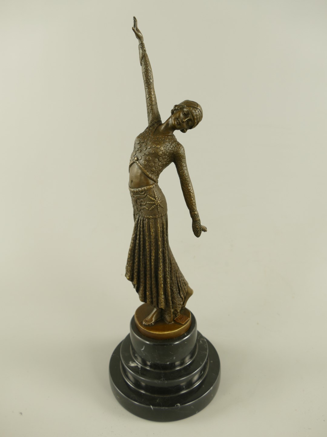 Figur Bronze Tänzerin H.38x13cm