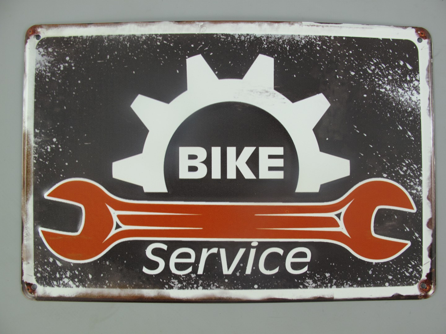 Wandschild(Gestanzt) Eisen Bike Service L.30x20cm