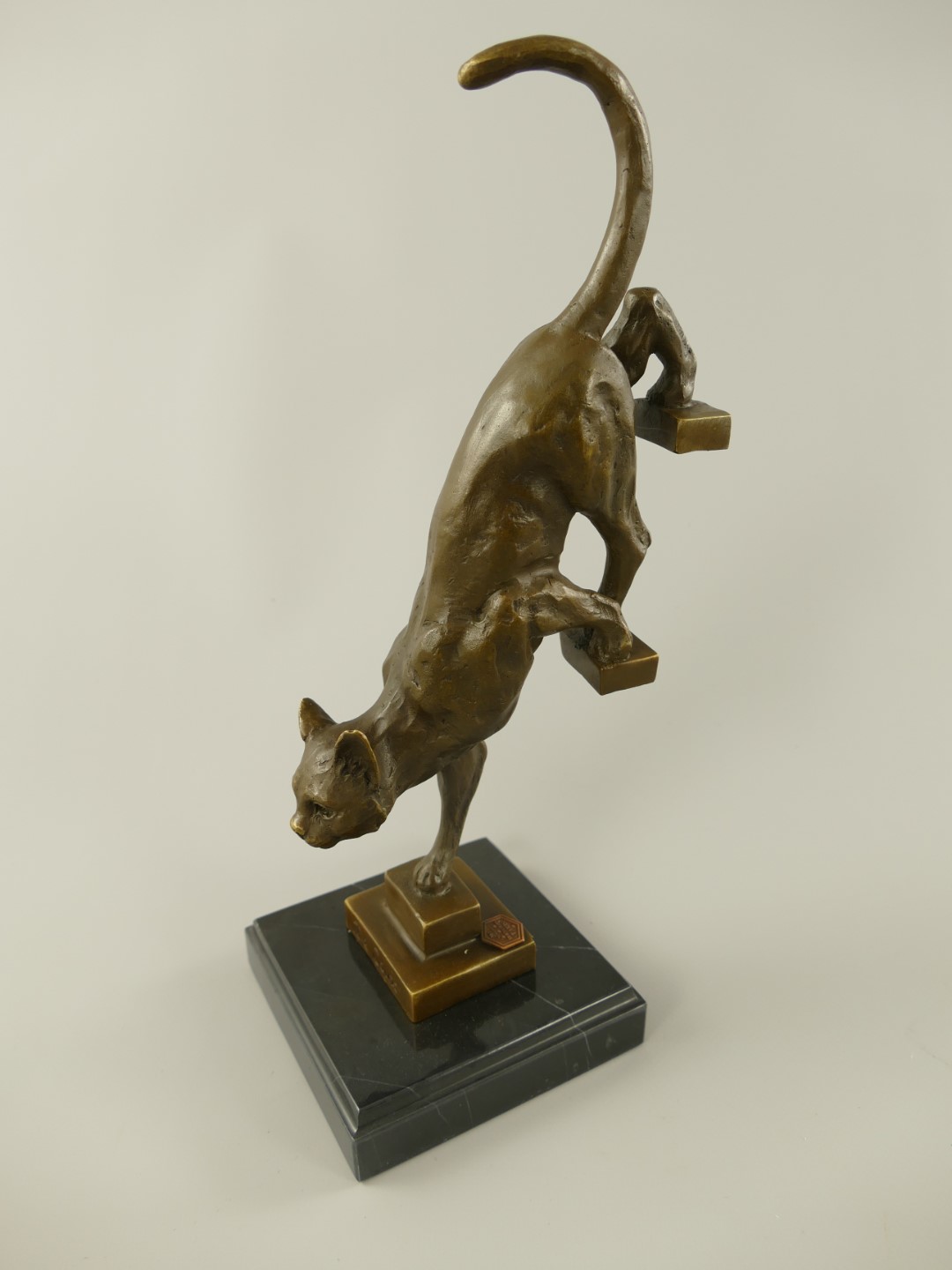 Figur Bronze Katze H.29x14cm