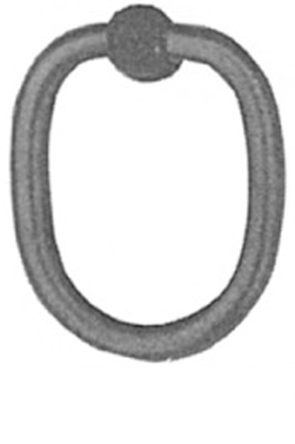 Ring vernickelt mit Klobe 35x80mm(Oval)