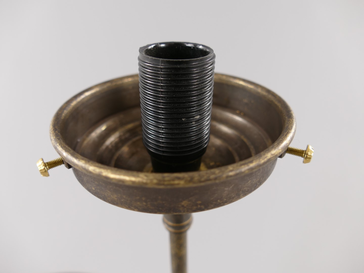 Stehlampe FRAU GH.8cm Mes. brün. o. Schirm H.36cm