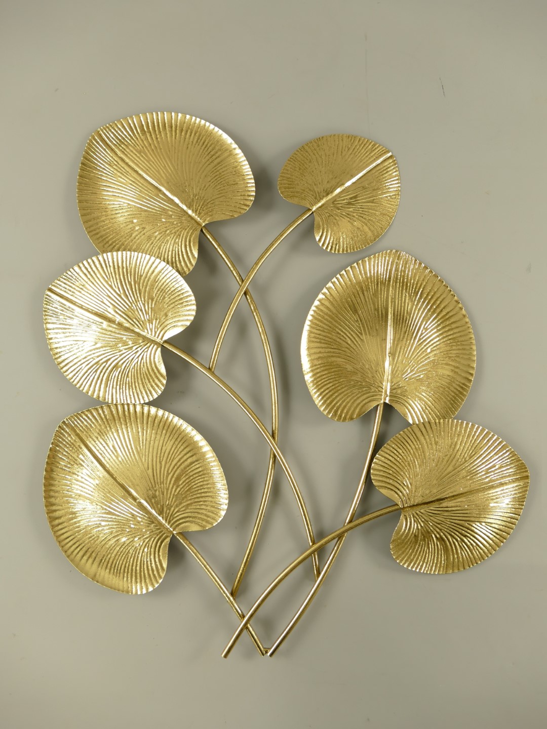Wandornament Blumen Eisen Gold farbig H.60cm