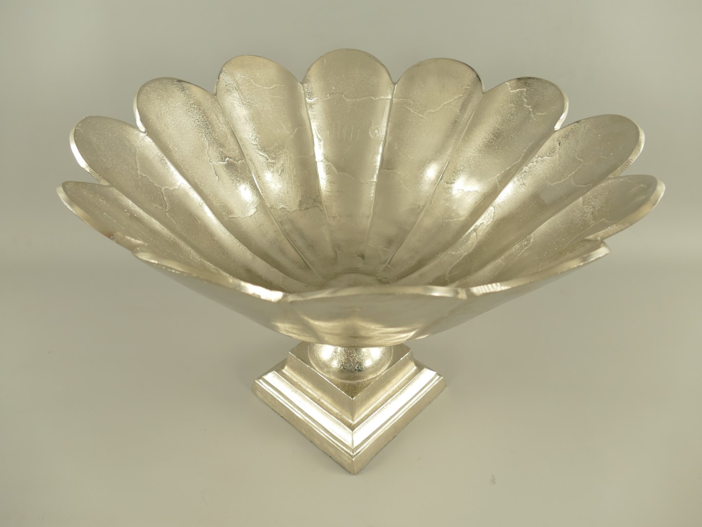 *ANG. Schale mit fuß Alu vernickelt L.50cm *ANG. Schale mit fuß Alu vernickelt L.50cm