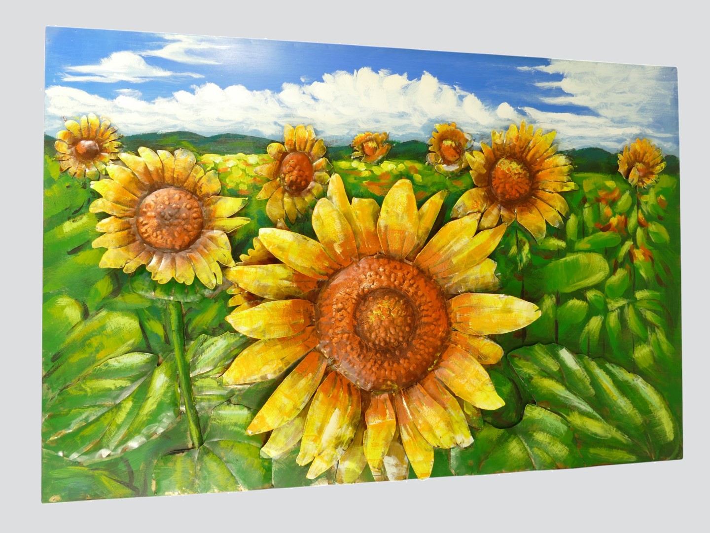(*) Metallbild (3D) Eisen Sonnenblume L.120x80cm (*) Metallbild (3D) Eisen Sonnenblume L.120x80cm