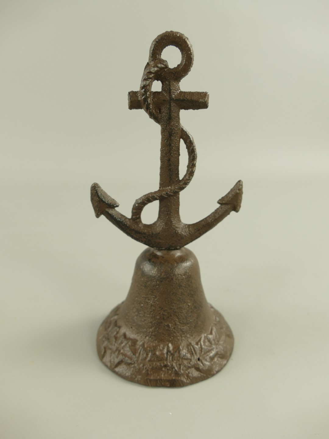 Tischglocke Anker Gußeisen rustikal braun H.18x9cm Tischglocke Anker Gußeisen rustikal braun H.18x9cm