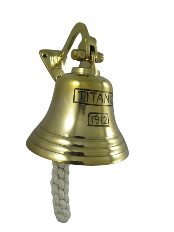 *ANG./MAI Glocke Messing Titanic 1912 H.13cm