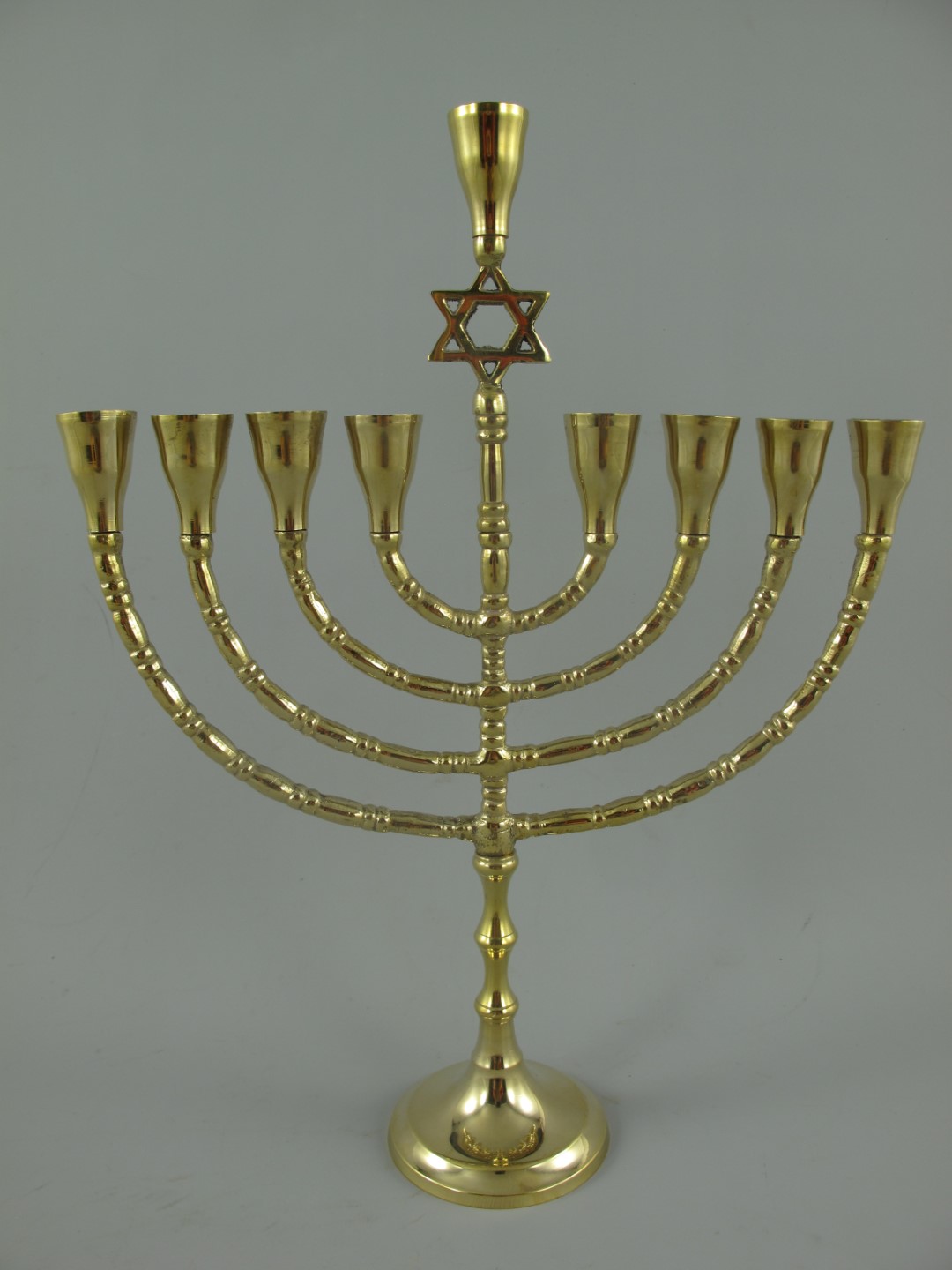 Davidleuchter mit Stern Messing H.35x28cm Davidleuchter mit Stern Messing H.35x28cm