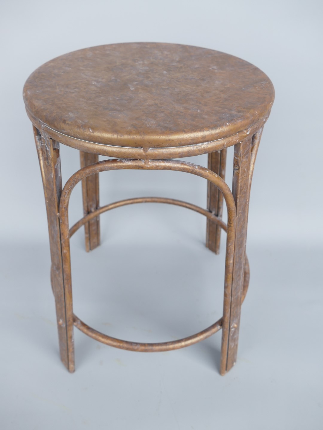 Hocker Eisen Kupfer farbig H.46cm