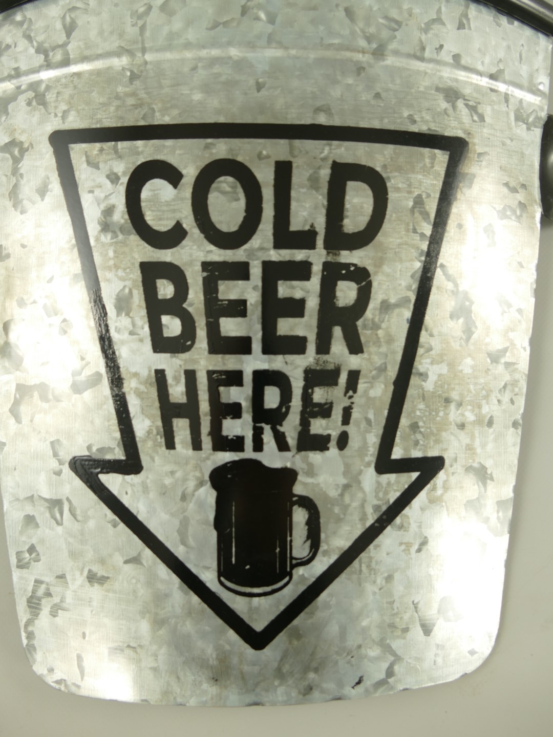Wandschild(Gestanzt) Cold Beer Here! H.55cm