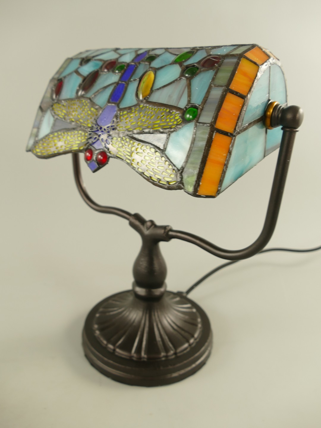 Bankerslamp Tiffany fassung E27 H.33cm