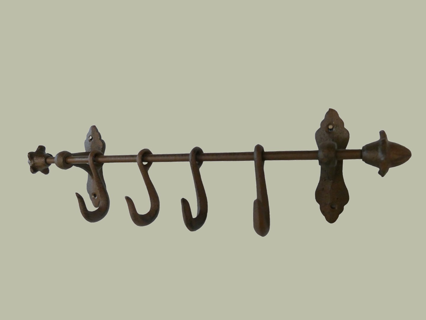 Wandhaken Eisen rustikal braun L.48cm
