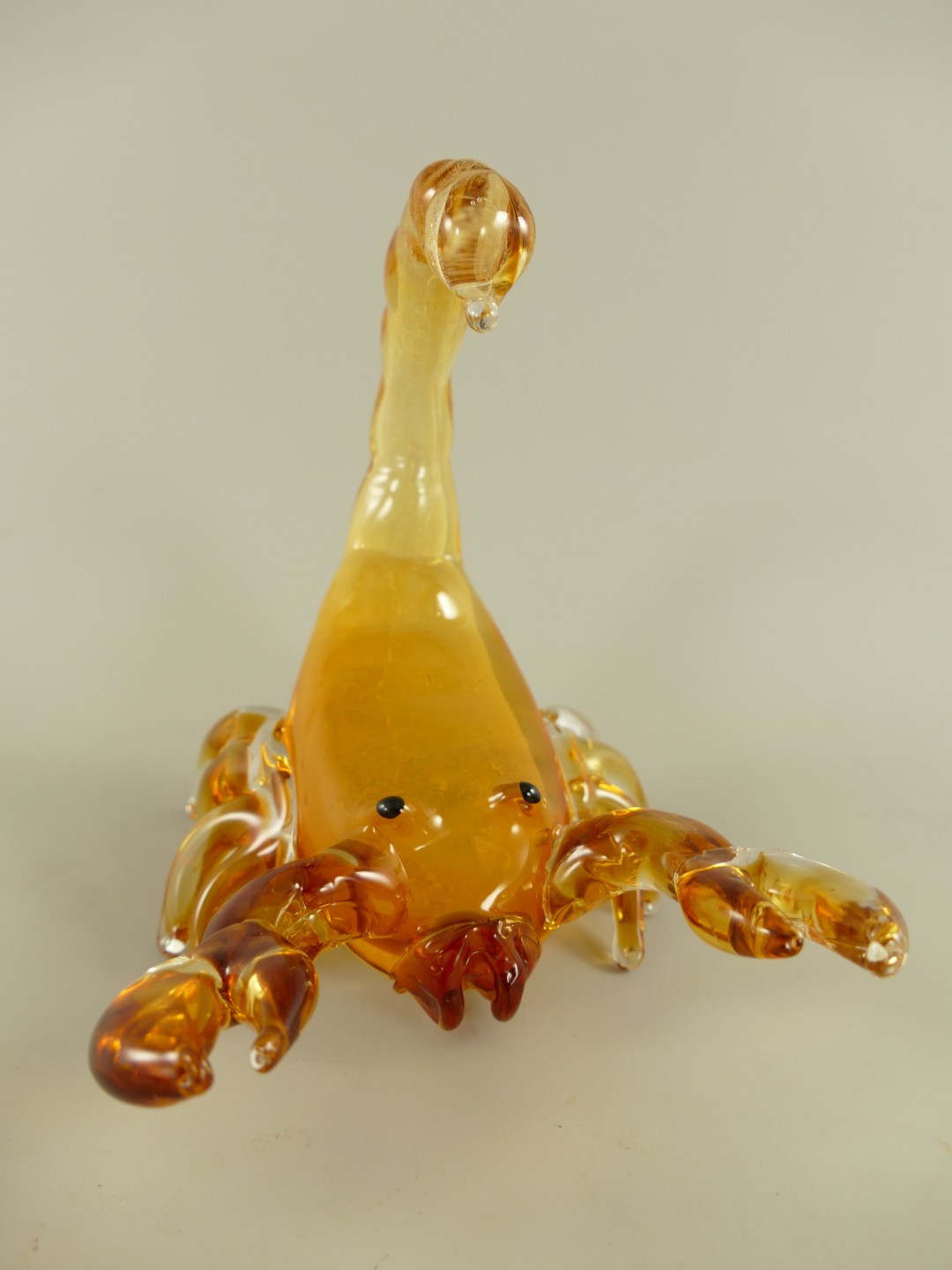 Glasfigur Murano styl Skorpione farbe H.18cm