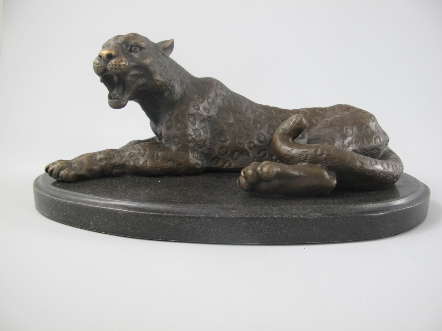 Figur Bronze LEOPARD L.28x16cm