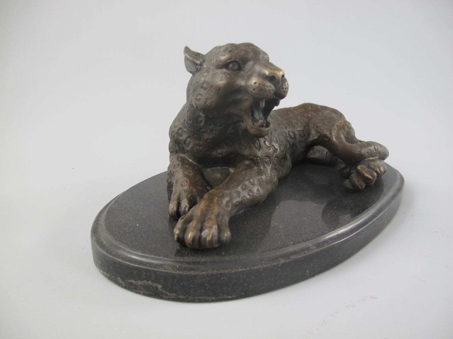 Figur Bronze LEOPARD L.28x16cm
