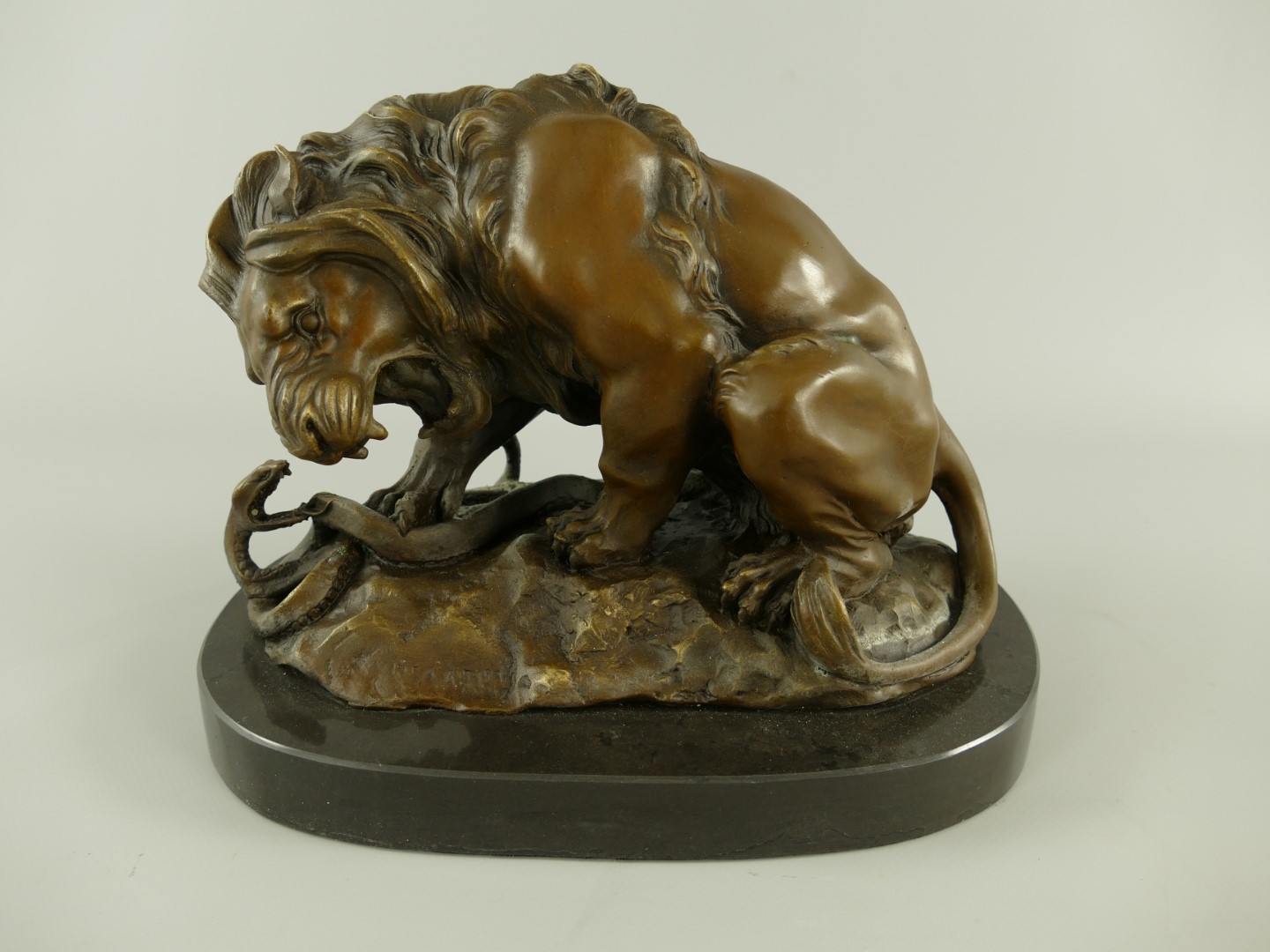 *ANG. Figur Bronze LÖWE L.30x21cm